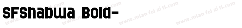 SFShabwa Bold字体转换